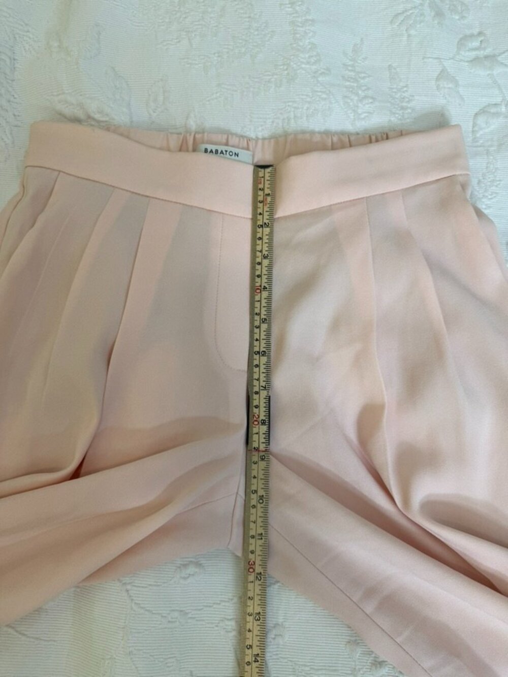 Aritzia Babaton Atelier Blush Pink Pleated Trousers Size 4 - Picture 8 of 10